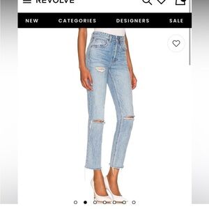 GRLFRND DENIM karolina Blue Distressed Jeans